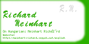 richard meinhart business card